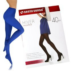 Modrak kryjące rajstopy damskie microfibra 40 DEN Hiver Sesto Senso – komfort i elegancja