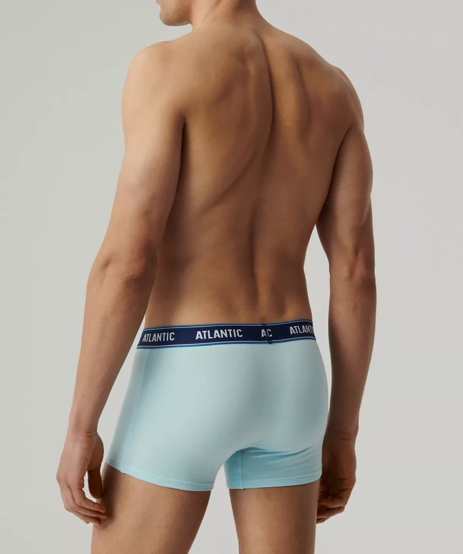 Szare i niebieskie sportowe bokserki męskie 3-pak Atlantic – idealne dopasowanie i wygoda.