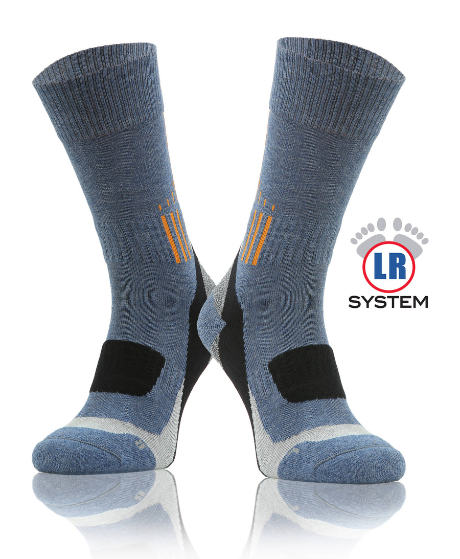 Kolorowe wzmocnione skarpety trekkingowe Trekking Basic Sesto Senso – komfort i ochrona