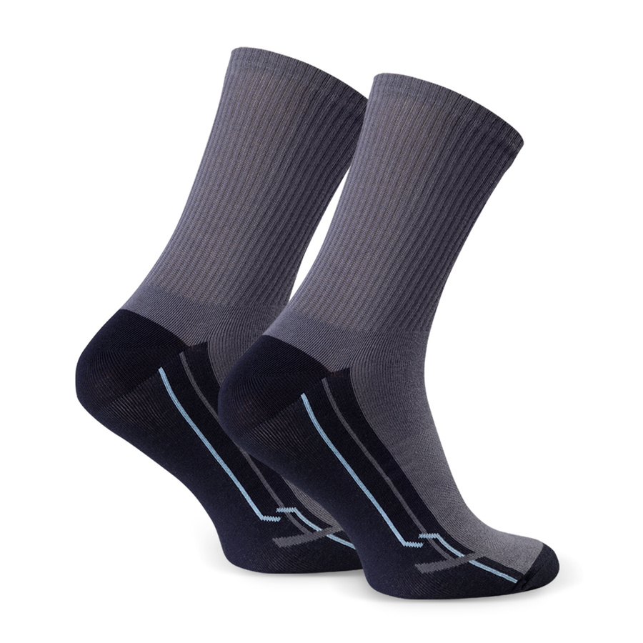 Niebieskie Męskie Skarpety Bawełniane Sportowe