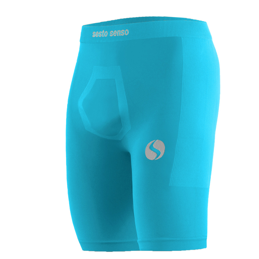 Turkusowe bezszwowe spodenki męskie Thermo Active CL41 Sesto Senso – komfort i ochrona