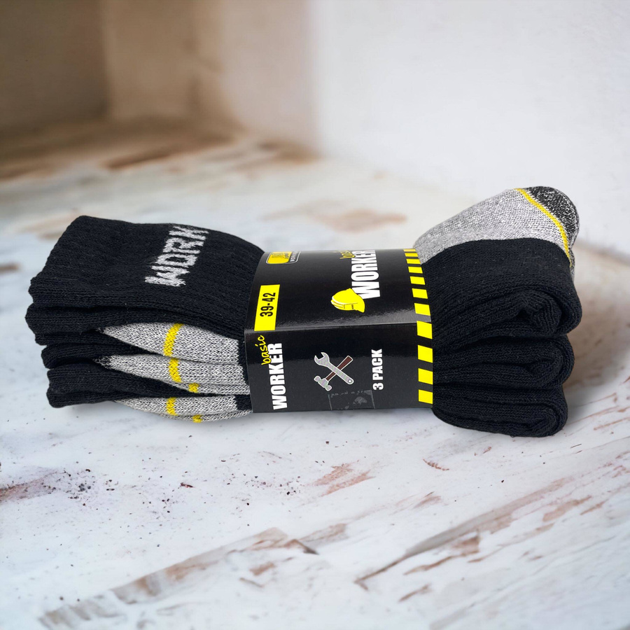 3X polskie Skarpety Robocze męskie WORK mega mocne