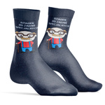 Skarpety męskie napis Jego Wysokość Dziadek 0200 Milena – idealny prezent na Dzień Dziadka