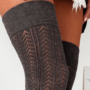 Zakolanówki Ażurowe Jodełka 347