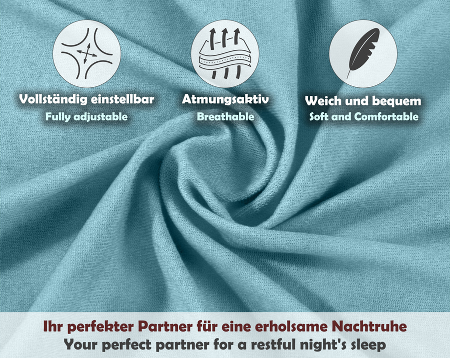 Niebieskie elastyczne prześcieradło z gumką frotte 100% bawełna Sesto Senso – komfortowy sen