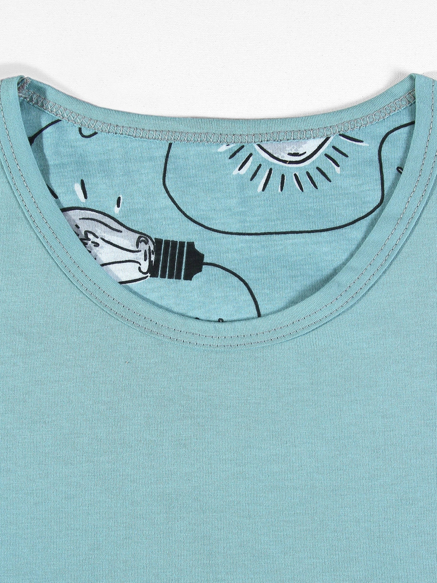 Piżama Męska Krótki Rękaw Krótkie Spodenki