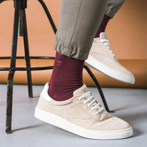 Skarpety Męskie Garniturowe Gładkie ze Wzorem