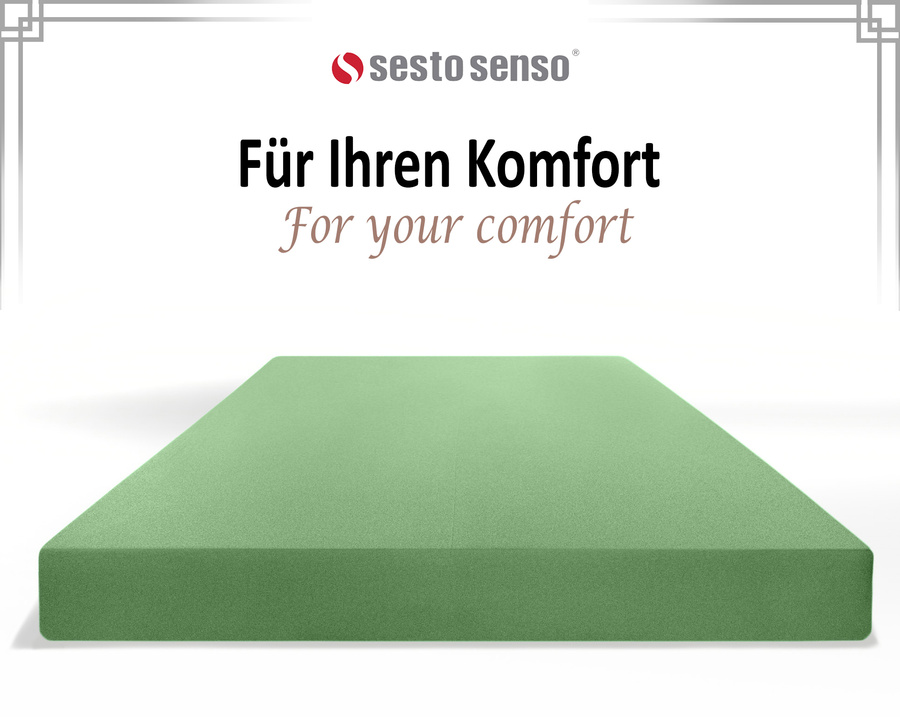 Jasnozielone elastyczne prześcieradło z gumką frotte 100% bawełna Sesto Senso – komfortowy sen