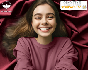 Bordowe elastyczne prześcieradło z gumką 80% bawełna Jersey Sesto Senso – komfort snu