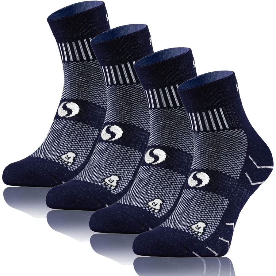 Szare oddychające skarpety męskie 88% bawełna AMZ Multicolor Sesto Senso – komfort dla biegaczy