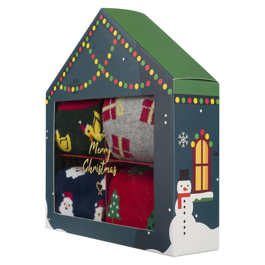 Świąteczne Skarpetki Męskie Bawełniane