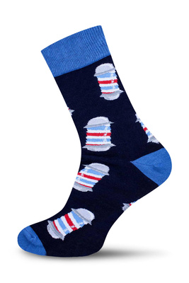 Skarpetki męskie Barber Shop 0125.065, Kolor Granatowy, Rozmiar 38-41