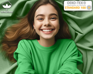 Jasnozielone elastyczne prześcieradło z gumką 80% bawełna Jersey Sesto Senso – komfort snu