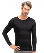 Męski Longsleeve Czarny Merino Wool