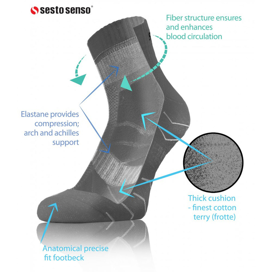 4X Sportowe krótkie skarpety dla biegaczy AMZ