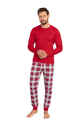 bawełniana Piżama męska MOSS w kratkę Italian Fashion