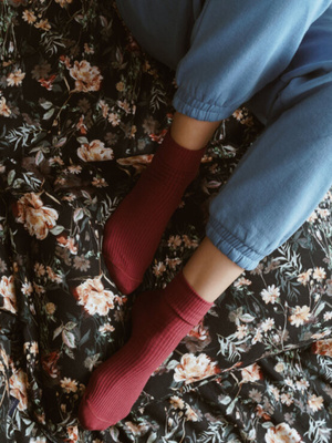 Bawełniane Szare Skarpetki Damskie Comfort