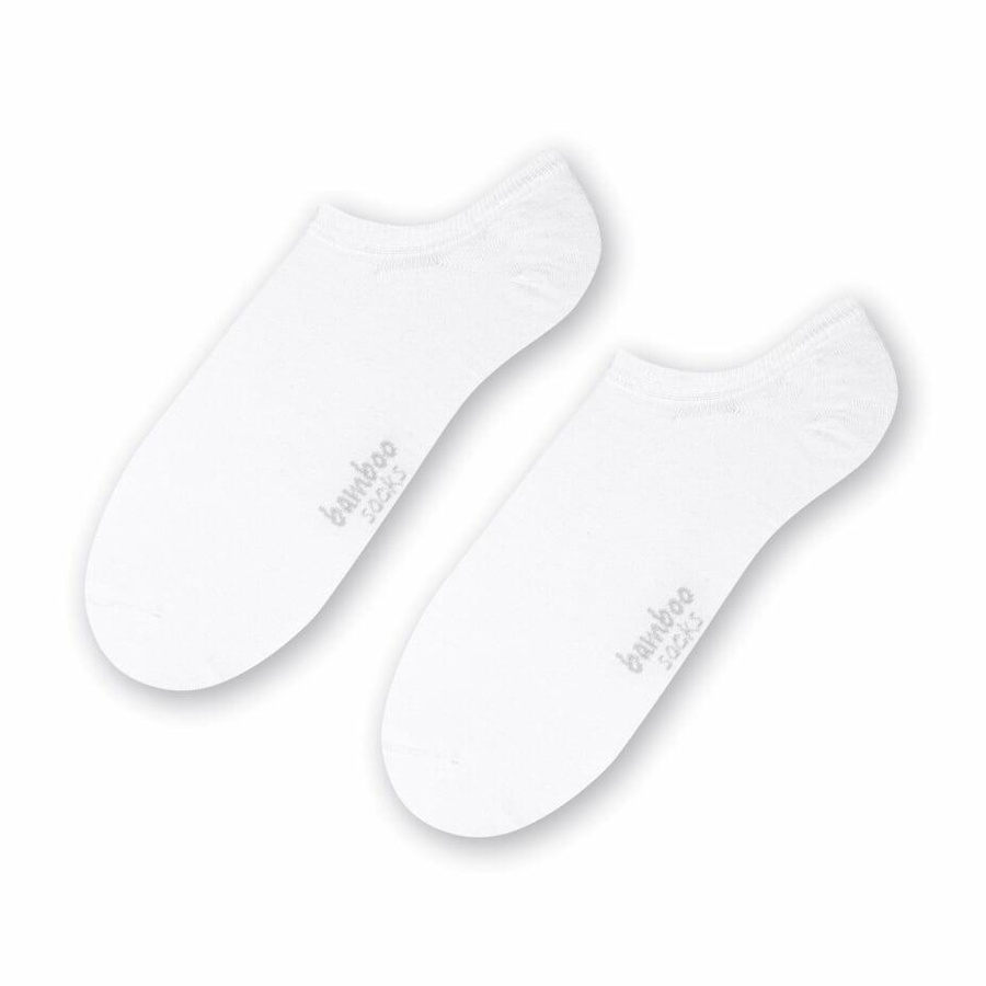 Białe Stopki Bambusowe Damskie Bezszwowe