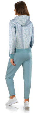 Niebieska ciepła bluza damska 95% bawełna z kapturem Sesto Senso – komfort termiczny