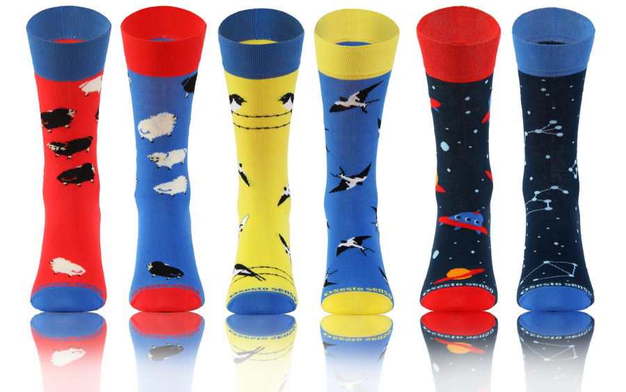 3X Kolorowe Skarpety NIE DO PARY