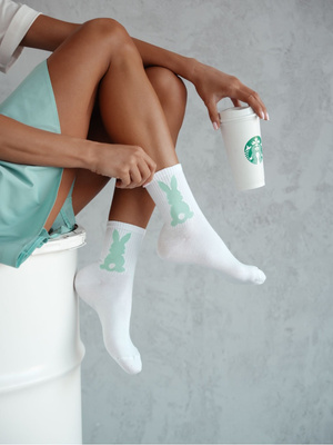 Skarpetki damskie Króliczek z ogonkiem