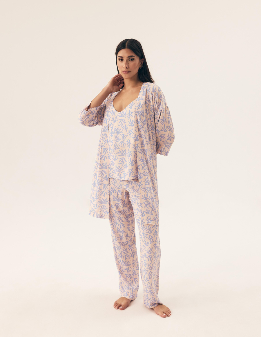 Damski szlafrok Henderson 42663 light blue