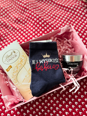 Skarpetki damskie babcia granatowe