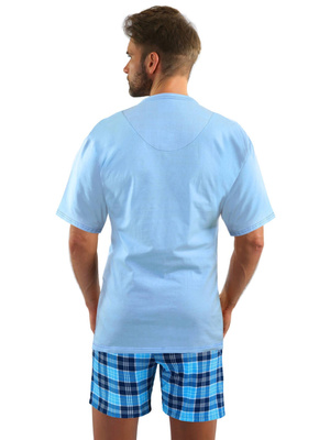 Elegancka piżama męska krótka 100% bawełna model 2629/13 Sesto Senso – komfortowy sen