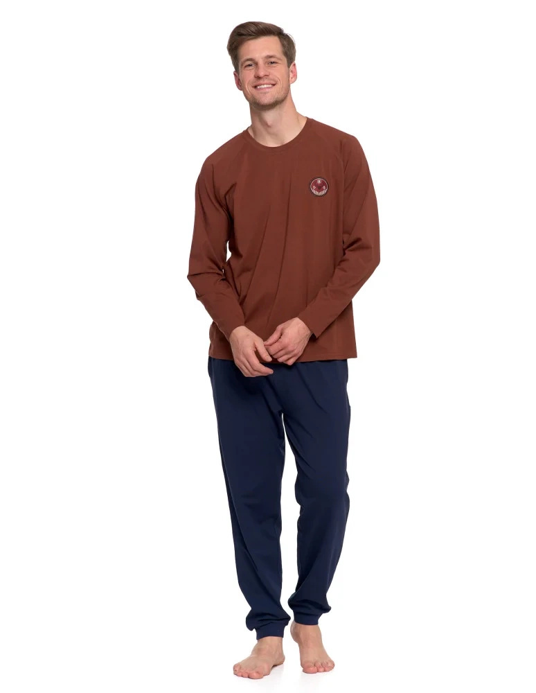 Piżama męska z długim rękawem 12121