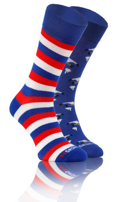 Długie Skarpetki Kolorowe Bawełniane Unisex 90% Bawełna z Zabawnym Wzorem Sesto Senso