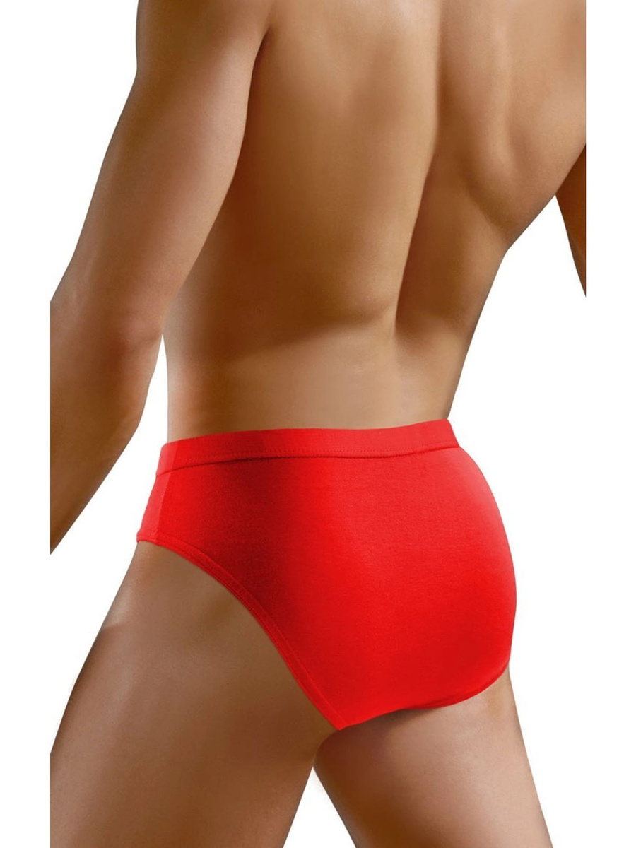 Czerwone anatomiczne slipy męskie 95% bawełny Leopard Sesto Senso – komfort na co dzień