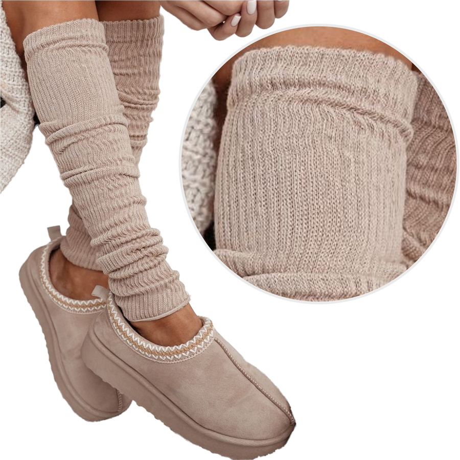 Getry ocieplacze damskie w prążek 1528