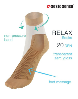3x Skarpety rajstopowe Damskie Relax 20 DEN