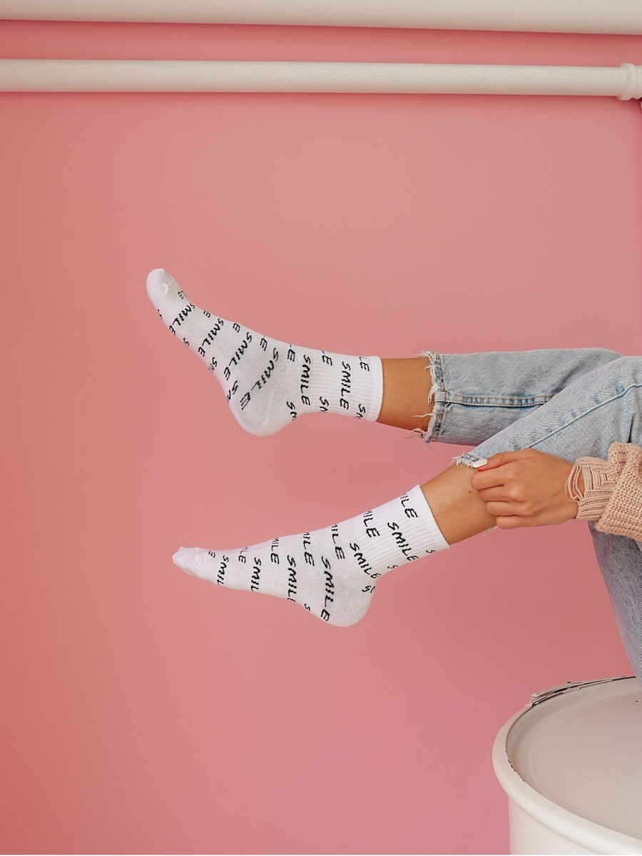 Białe bawełniane skarpety damskie 75% bawełna Milena – wygoda na co dzień