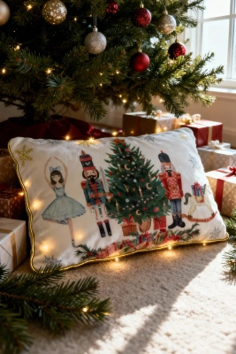 Poszewka LED Christmas Time Z Motywem Baletnicy