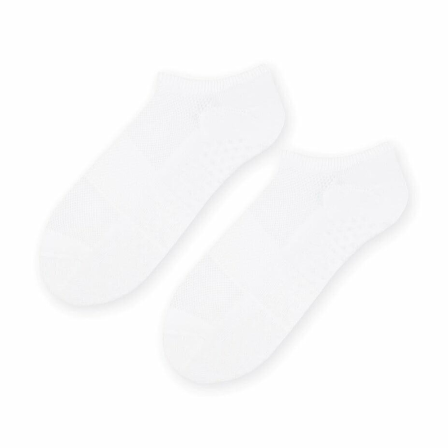 Szare Stopki Antypoślizgowe Bawełna 78% Sport