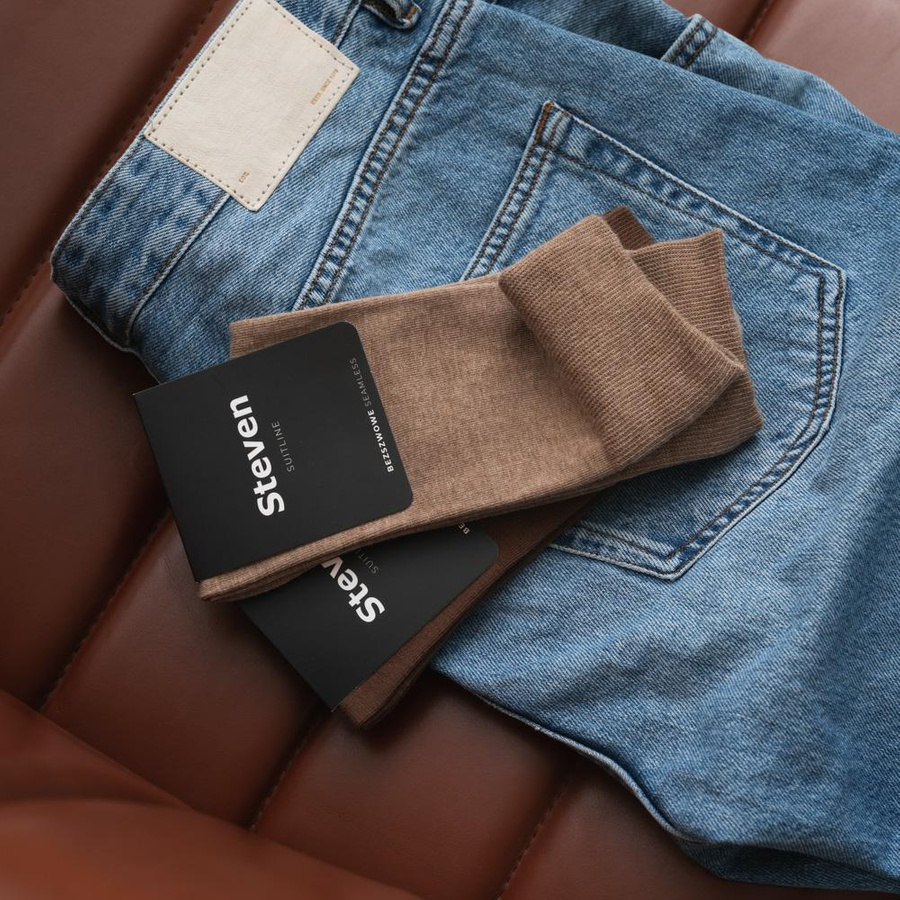 Męskie Skarpety Bawełniane Garniturowe Gładkie