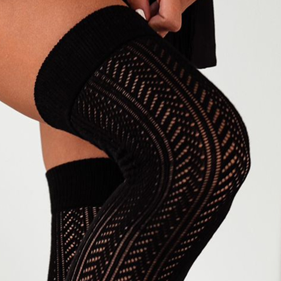 Zakolanówki Ażurowe Jodełka 347