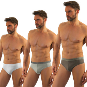 3x Slipy męskie z ozdobna gumą WILD CAT