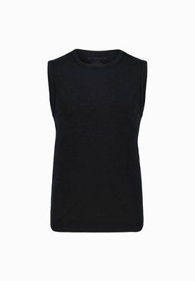 Czarna klasyczna koszulka męska 95% bawełna Atlantic – komfort i styl na co dzień