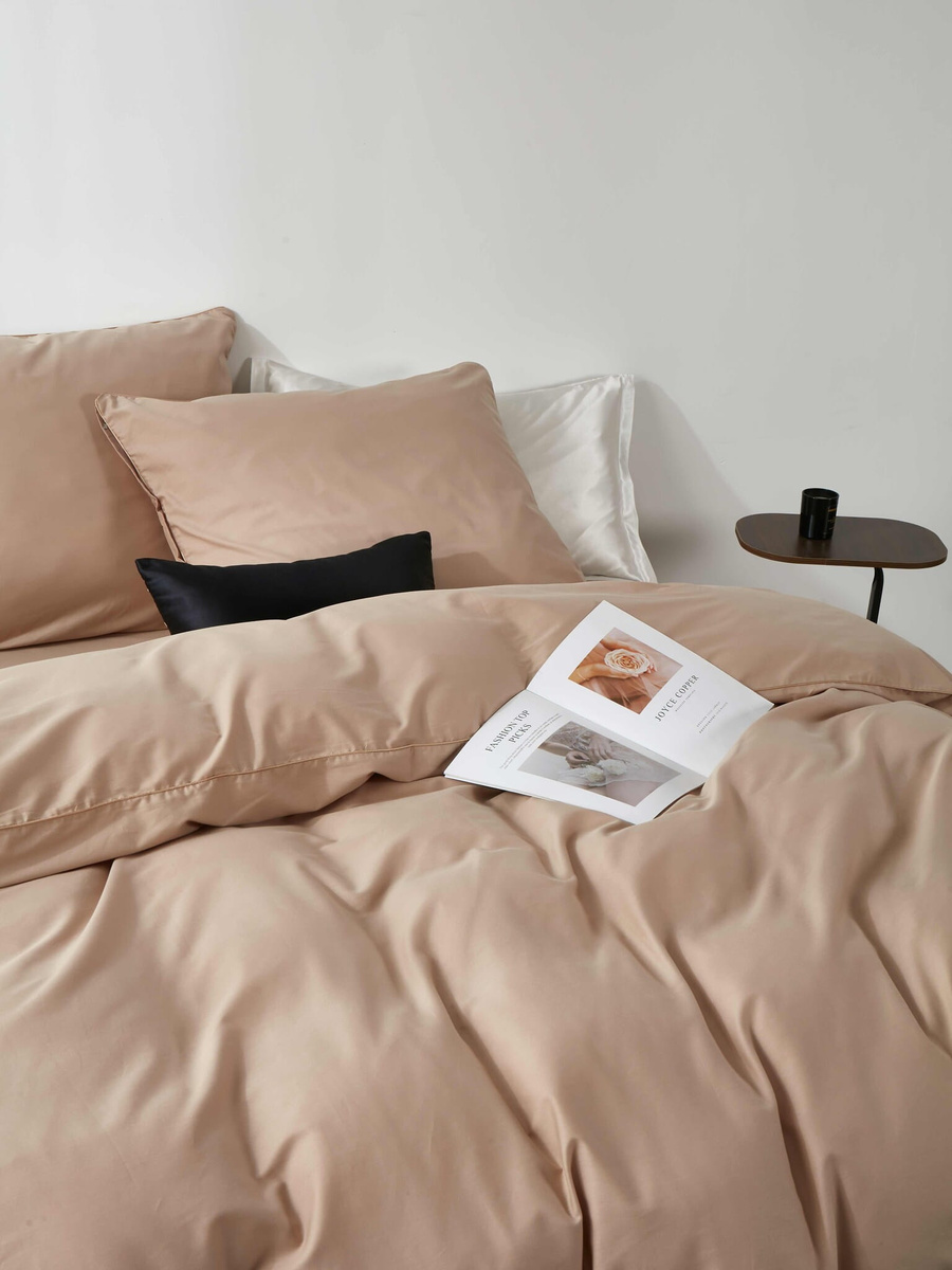 POŚCIEL SATYNA QUEEN PREMIUM BEŻ