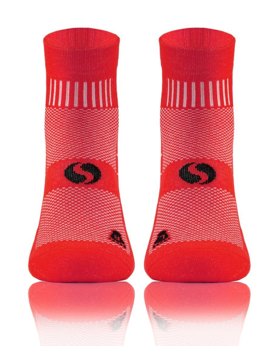 Czerwone skarpety sportowe 3/4 unisex 88% Bawełna AMZ Sesto Senso – komfort i wygoda