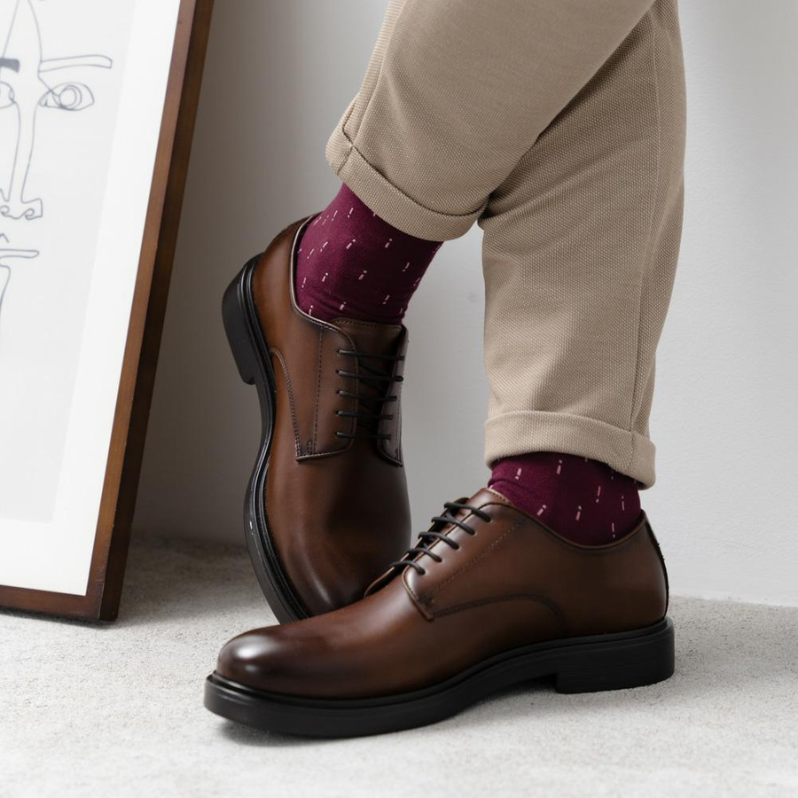 Skarpety garniturowe Wzór 122 niebieski