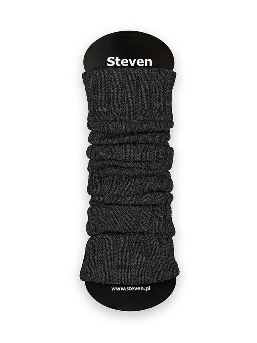 Wełniane Getry Damskie Szaro-Grafitowe Akryl