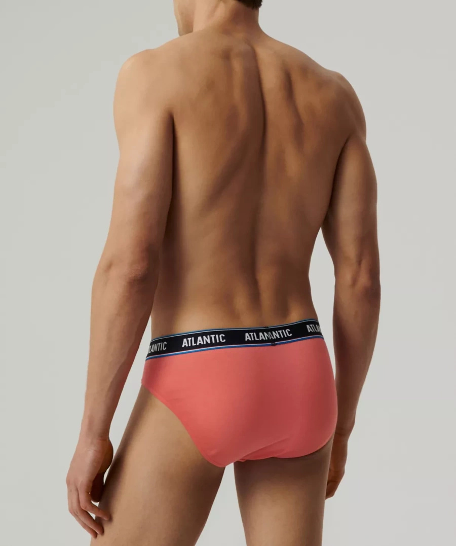 Szare sportowe slipy męskie 3-pack z miękką gumą Atlantic – idealne dopasowanie.