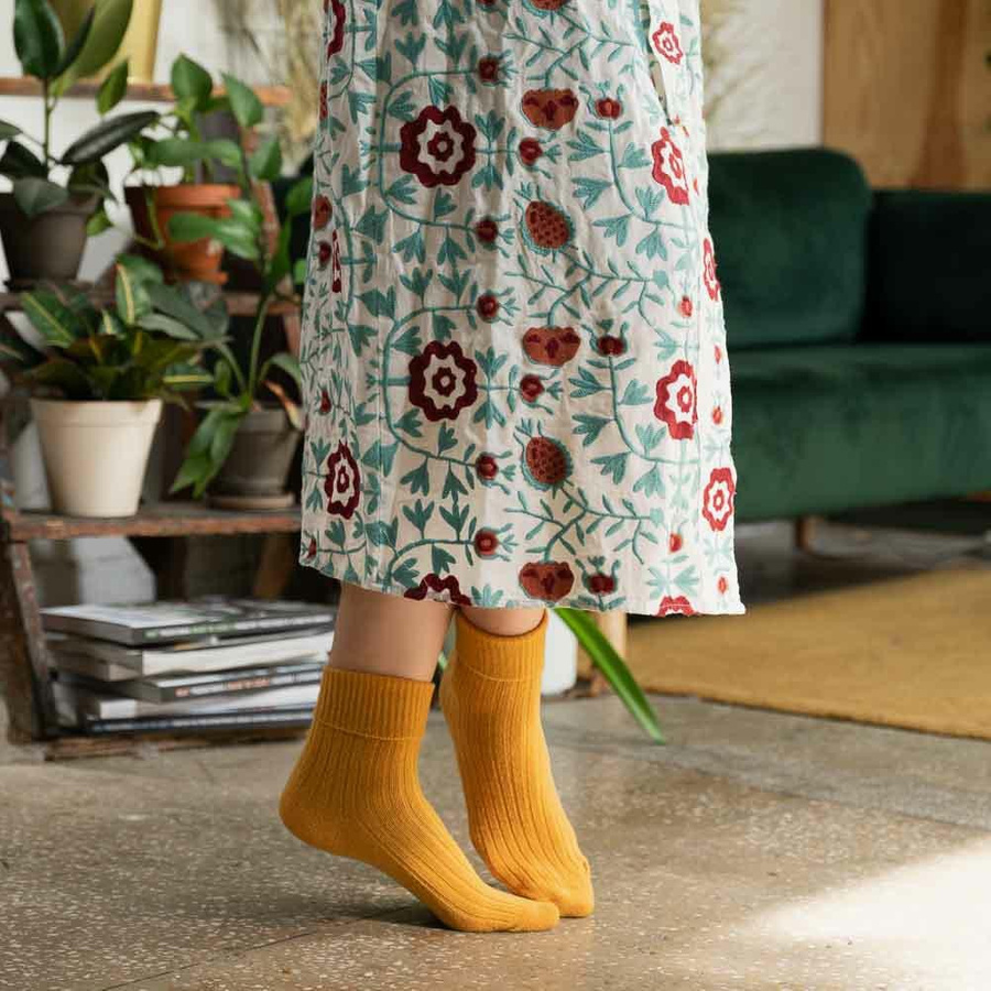 Skarpetki wełniane w prążki art. 093