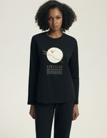 Damska piżama Dairoku 43727 czarna