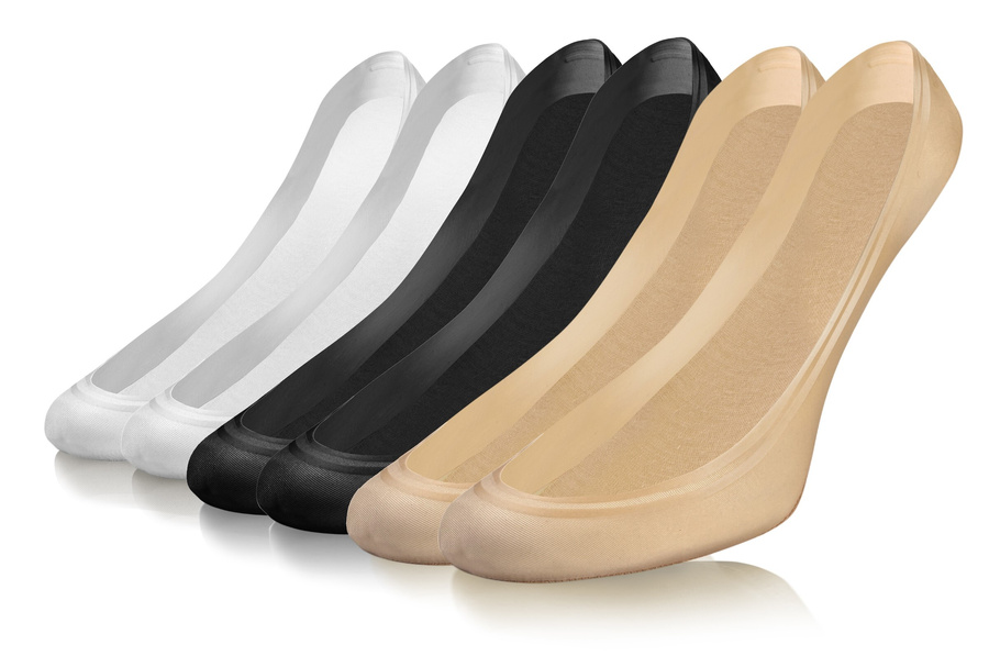 3x Stopki Balerinki Laserowo Cięte z Silikonem