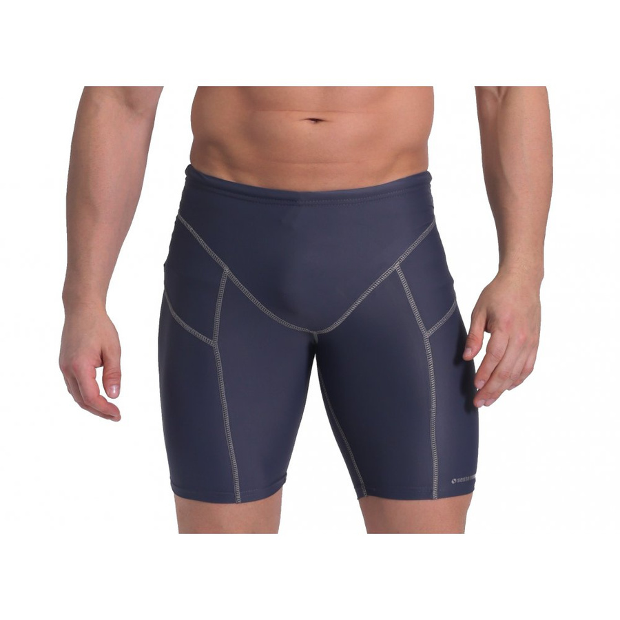 Grafitowe  bokserki męskie kąpielowe przylegające 377 Sesto Senso – styl na plażę