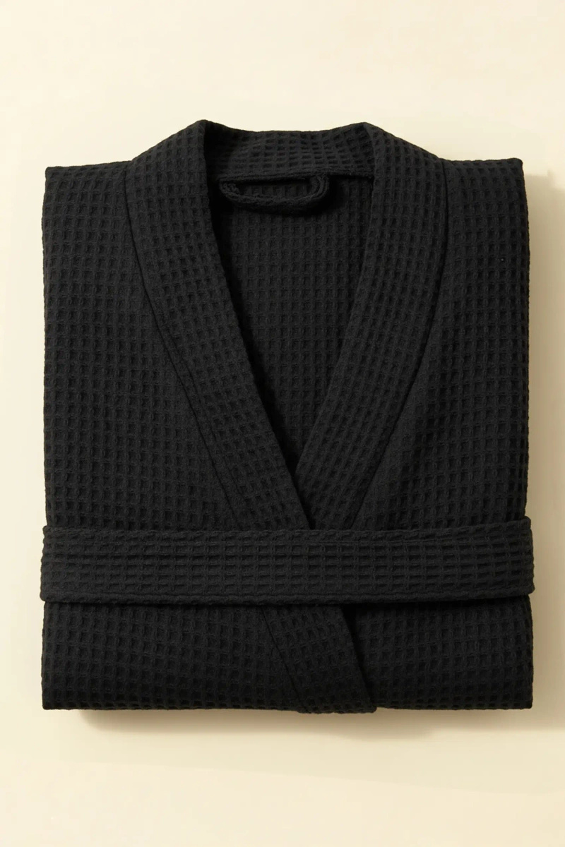 Szlafrok Unisex WAFEL Czarny
